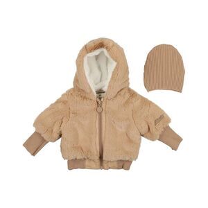 Mon Tresor Girls  Fur-Get-Me-Not Jacket Gift Set, Beige